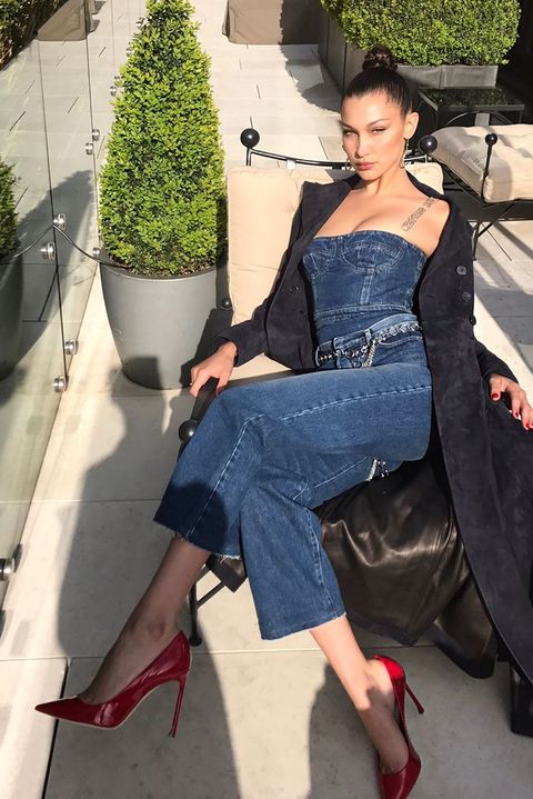 bella hadid poses for an instagram from 2017