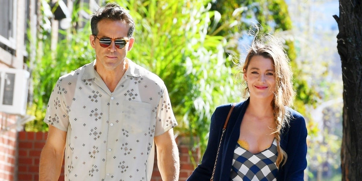 Blake Lively Paired a Navy Dress, Cardigan, and Yellow Lace Bra for a NYC Date With Ryan Reynolds - NewsOpener Blake Lively Paired a Navy Dress, Cardigan, and Yellow Lace Bra for a NYC Date With Ryan Reynolds