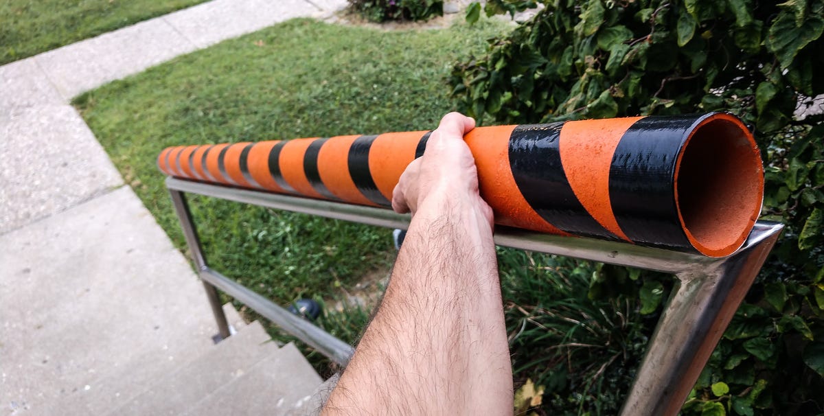 This Guy's Made a DIY Candy Chute for a Contactless Halloween — and You Can Make One, Too 1 This Guy's Made a DIY Candy Chute for a Contactless Halloween — and You Can Make One, Too