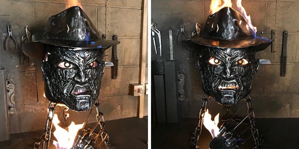This Freddy Krueger Fire Pit Will Be the Creepiest Addition to Your Backyard 1 This Freddy Krueger Fire Pit Will Be the Creepiest Addition to Your Backyard