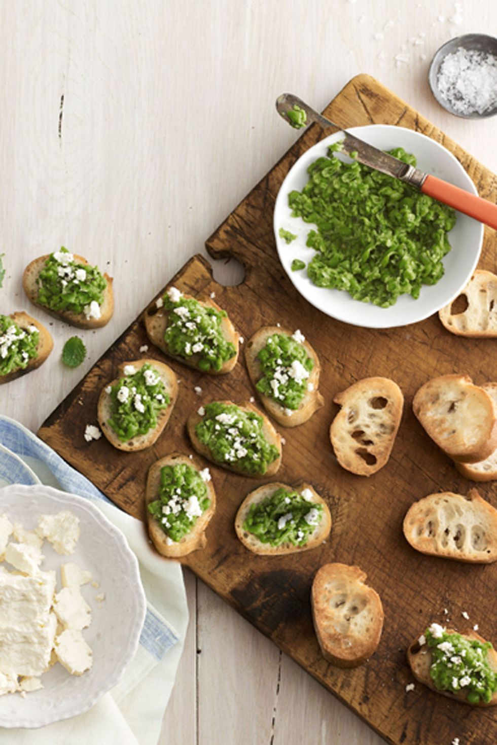 2019 year - Pea-and-Feta Crostini 2019 year