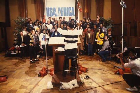 USA for Africa record We Are the World january 28, 2985 hollywood, california, united states the king of pop, michael jackson, has died at the age of 50 jackson suffered a cardiac arrest on june 25, 2009 at his los angeles home and paramedics were unable to revive him jackson had been due to start a series of comeback concerts in london on july 13 running until march 2010 sam emersonpolaris quincy jones conducts michael jackson front r and ensemble for the recording of "we are the world" at am studios