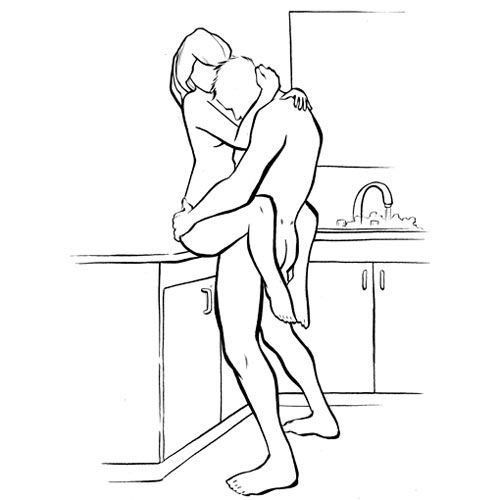 Sex position for a shower