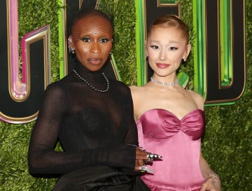 cynthia erivo and ariana grande at the wicked premiere