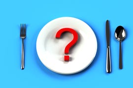 3d rendering of concept image about table manners faq