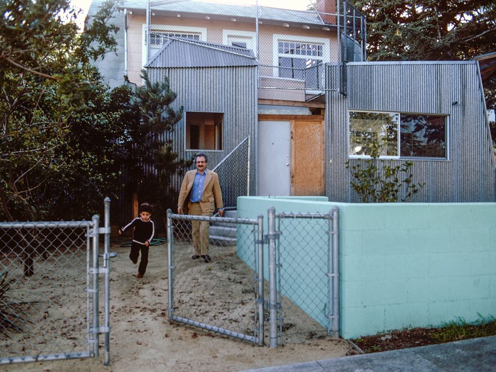 Gehry’s self-designed home in Santa Monica, in 1980.