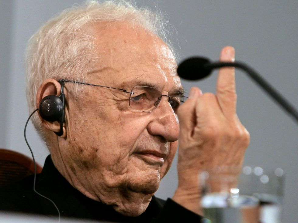 Gehry’s response to a journalist who asked if his work is showy.