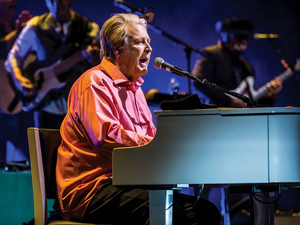 The man who wasn’t really there: former Beach Boy Brian Wilson performing at the Pantages Theatre in Hollywood in May.
