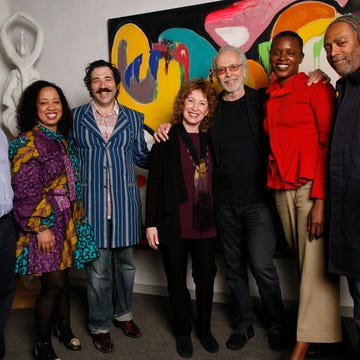 ATA052218award_img01 Left to right: Robert O'Hara, Courtney Bryan, Michael Rakowitz, Lani Hall Alpert, Herb Alpert, Okwui Okpokwasili and Arthur Jafa