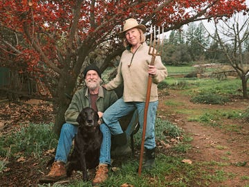 Organic farmers Alan Haight and Jo McProud of Riverhill Farm, just outside Nevada City. Haight and McProud have rented the farm to Antonio Garza, who hopes to take it over some day.