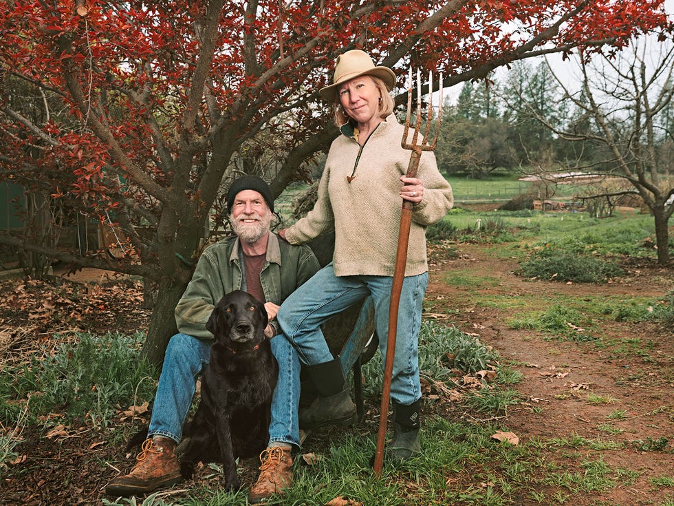 Organic farmers Alan Haight and Jo McProud of Riverhill Farm, just outside Nevada City. Haight and McProud have rented the farm to Antonio Garza, who hopes to take it over some day.