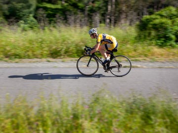 Molly Shaffer Van Houweling, champion cyclist and professor of law, on a training run.