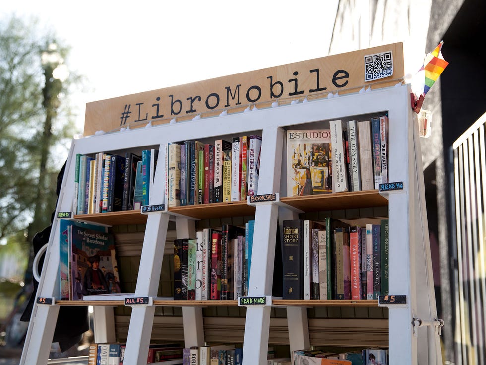 The planter cart that served as the first version of Sarah Rafael Garcia’s LibroMobile.