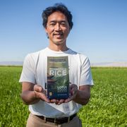 Ken Lee, co-founder and co-owner of Lotus Foods, photographed in an organic rice field located in Maxwell, Calif.