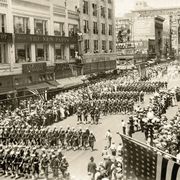 november 11, 1918 the end of world war i enables los angeles’s soldiers to return home, stimulating the local economy