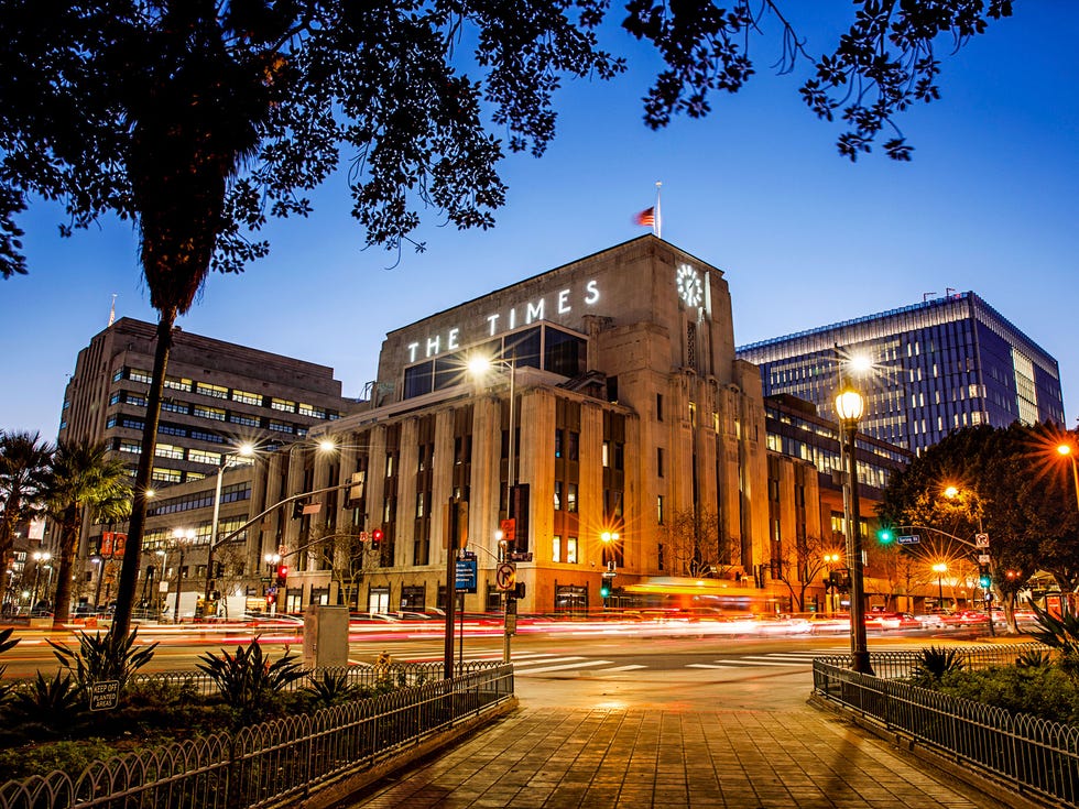 The former Los Angeles Times building in downtown Los Angeles, which a Canadian real estate firm purchased for $105 million in September 2016—almost a year and a half before Soon-Shiong bought the newspaper.