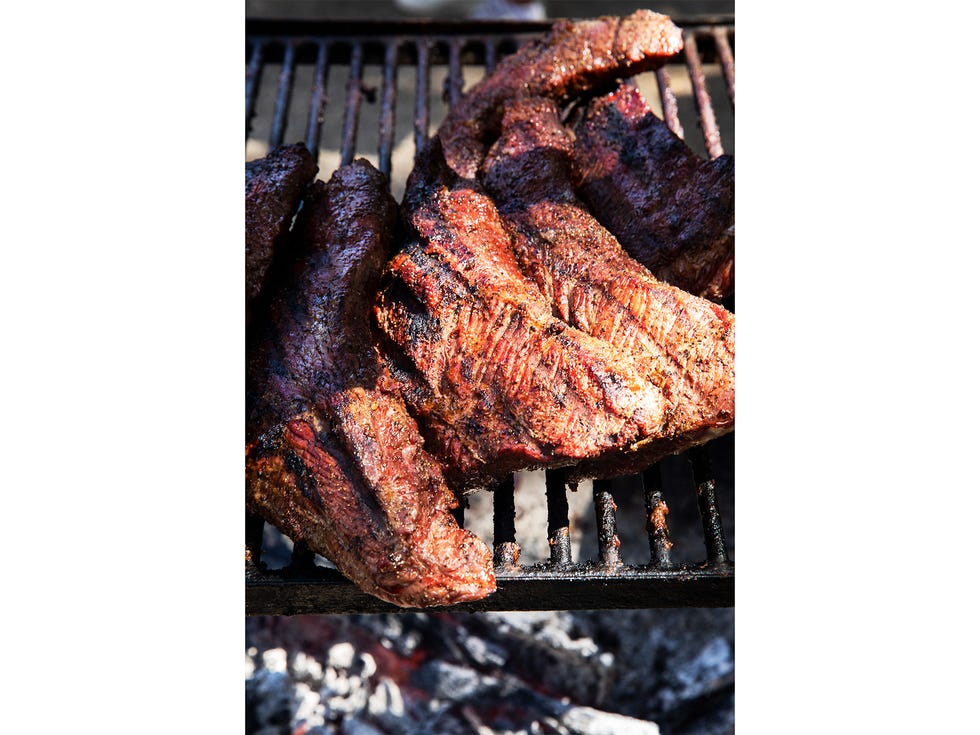 Tri-tip for Santa Maria barbecue sandwiches is grilled outdoors on weekends.