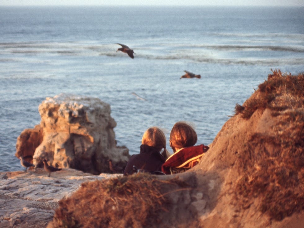 Sunset on the beach in Santa Cruz, California, 1970. The photograph is from Roger Steffens’s The Family Acid: California, which looks back at the Golden State from 1968 to 2015.