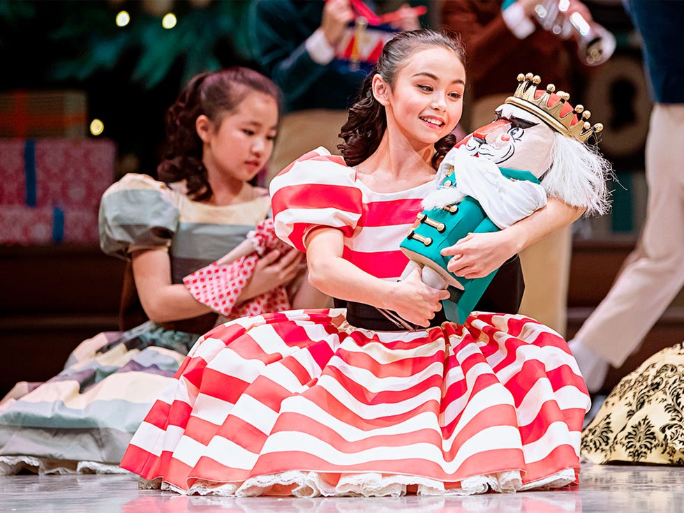 Elise Hueffed, as Clara, in a scene from George Balanchine’s The Nutcracker. Pacific Northwest Ballet’s production features sets and costumes designed by Ian Falconer and runs November 29–December 28, 2019.