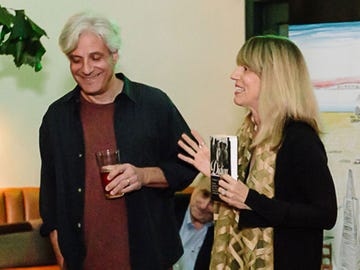 Alta Books Editor David Ulin and Editor-at-Large Mary Melton celebrate the launch of "Joan Didion: The 1960s and 70s" in Los Angeles.