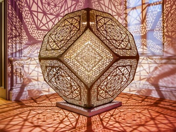 Art collective HYBYCOZO has displayed its oversize lanterns in Black Rock City.