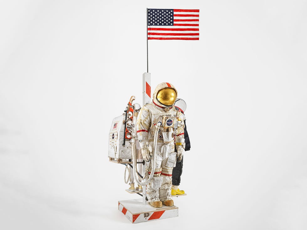 One of the many space suits on display in Far Out.