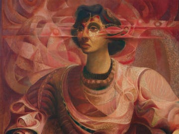 Detail of painter Leo Kenney’s The Priestess.