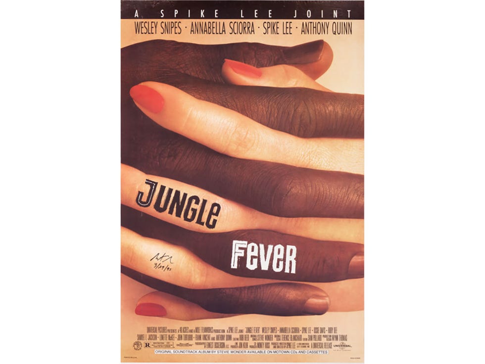 The poster for Spike Lee’s Jungle Fever, designed by graphic artist Art Sims.