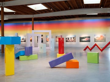 Big artwork from even bigger names graces the walls of the Jeffrey Deitch gallery in Los Angeles.