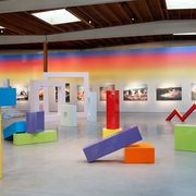 Big artwork from even bigger names graces the walls of the Jeffrey Deitch gallery in Los Angeles.