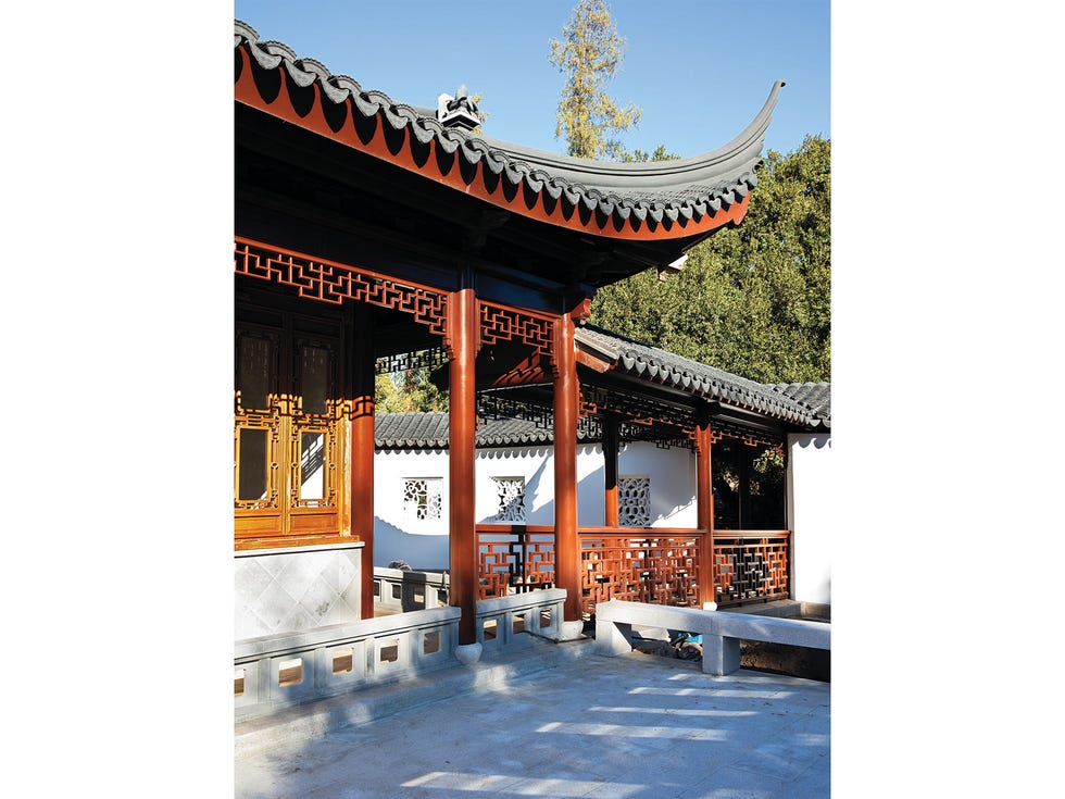 A pavilion at Liu Fang Yuan, or the Garden of Flowing Fragrance, whose final phase opens soon at the Huntington in San Marino.