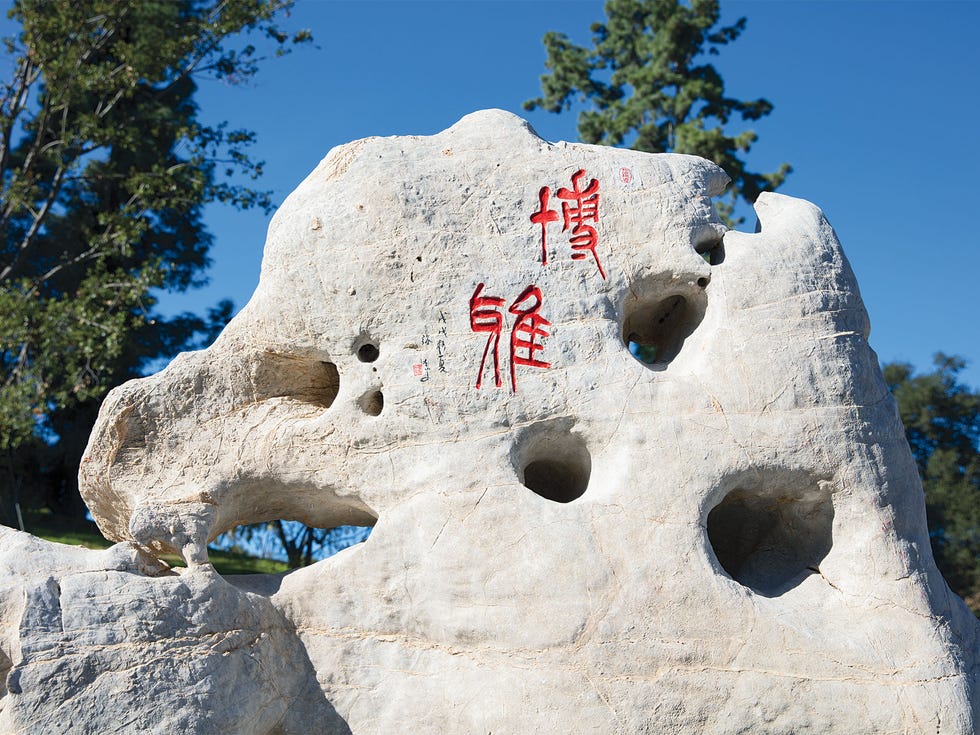 Some 3,000 tons of rock were imported from China.
