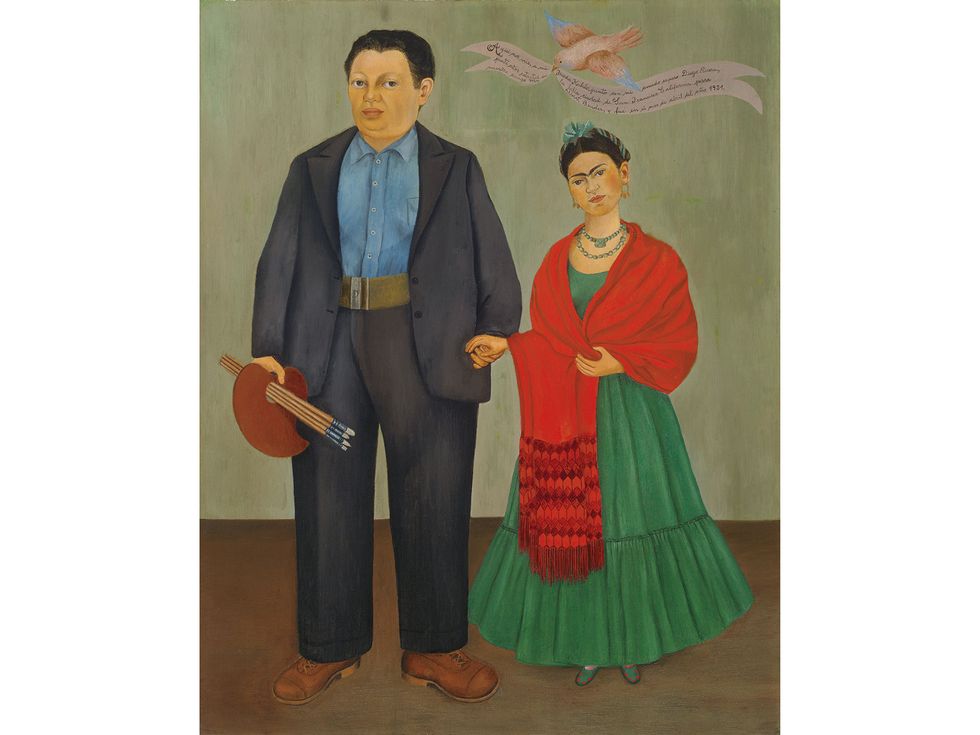 Frieda and Diego Rivera, painted by Kahlo in 1931. The dual portrait opens Frida Kahlo: Appearances Can Be Deceiving at the de Young Museum.