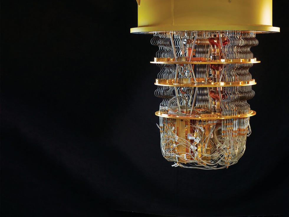 One of the machines used by Google to attain quantum supremacy—the ability to solve problems no conventional computer can handle.