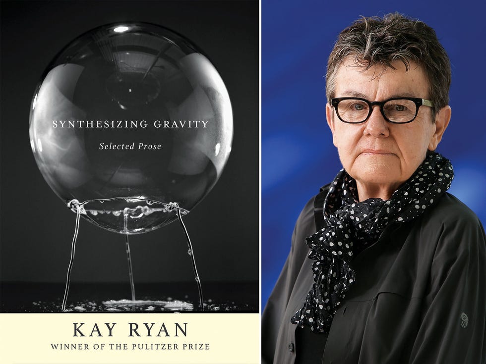 former us poet laureate kay ryan distills a lifetime of thinking about—and writing—verse with the essays collected in synthesizing gravity