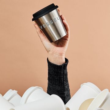 The stainless steel Vessel coffee cup is one of several reusable ones being tested.