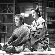 two women in kimonos are featured in this screenshot from 1953's "tokyo story"