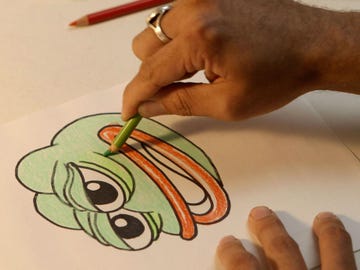 the cartoon character pepe the frog is the subject of the new documentary feels good man