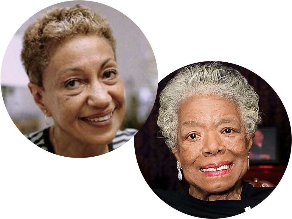 June Jordan (left) and Maya Angelou