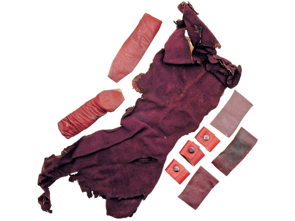 Sansweet was on the set of Episode 1: The Phantom Menace the day the effigy of Liam Neeson’s dead Jedi master was set ablaze. He rescued these charred scraps of the warrior’s boot and cape.