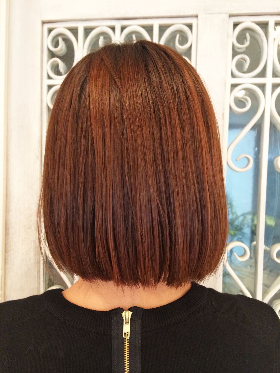 Hairstyle, Style, Hair coloring, Brown hair, Liver, Bangs, Red hair, Blond, Artificial hair integrations, Bob cut, 