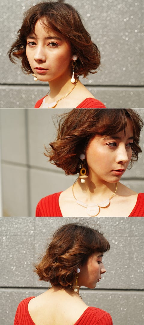 ビッグイヤリングが映える 簡単ヘアアレンジ6