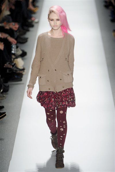 CHARLOTTE RONSON(シャーロット ロンソン)ドット柄ブラウス(サイズ2)(グレー×ピンク) 小花柄シャーリングブラウス/前後2way/洗える(ブラウス・シャツ