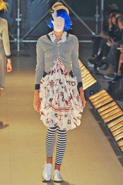 【美品】  JUNYA WATANABE COMME des GARCONS / ジュンヤワタナベ | 2010SS | 総柄  幾何学模様 変形 立体 シアー ロング ブラウス コレクション：2010 S/S JUNYA WATANABE COMME des GARCONS