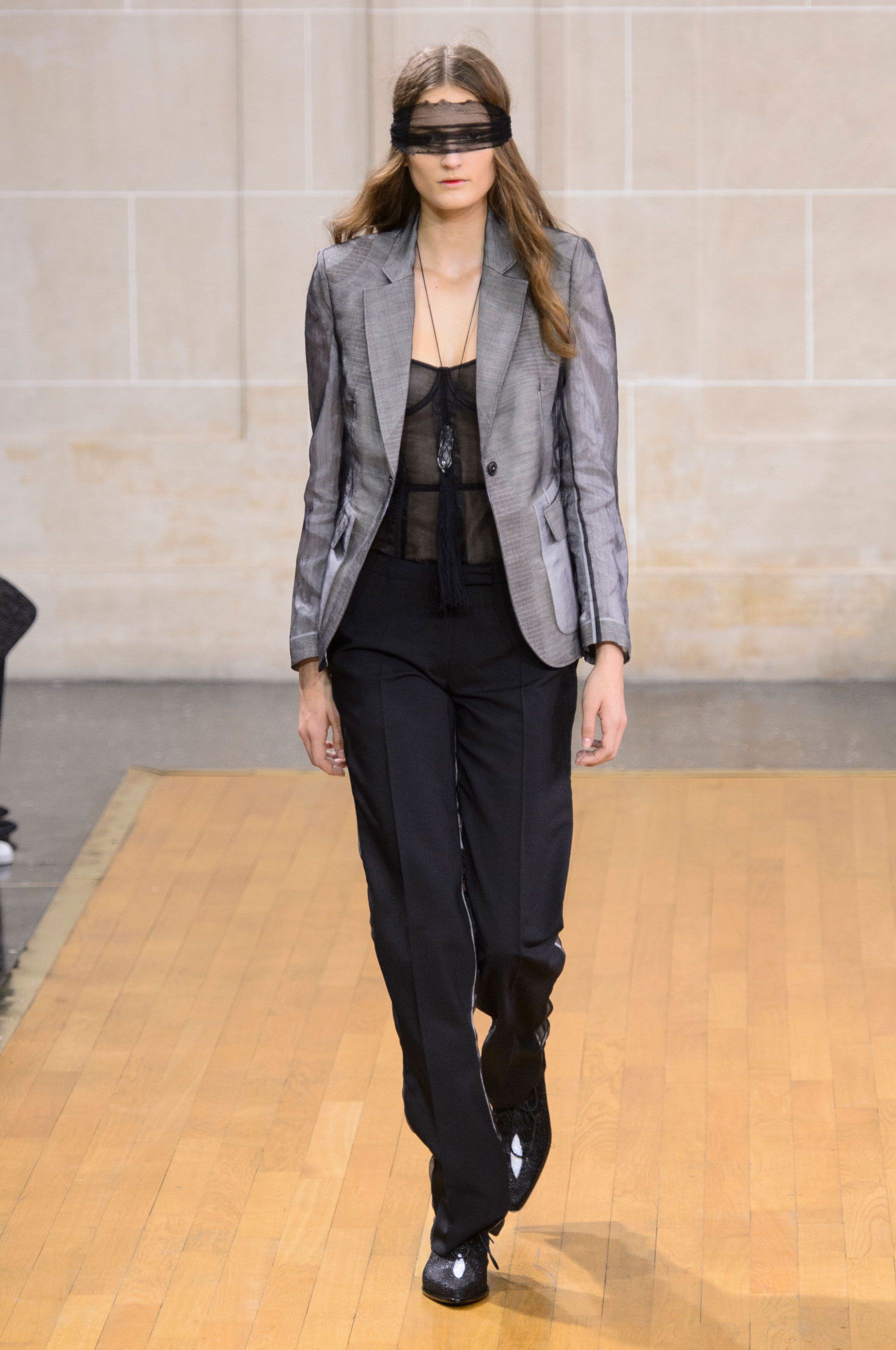 VERONIQUE BRANQUINHO Semi-Flare Tailored Slick Slacks | ETRAK