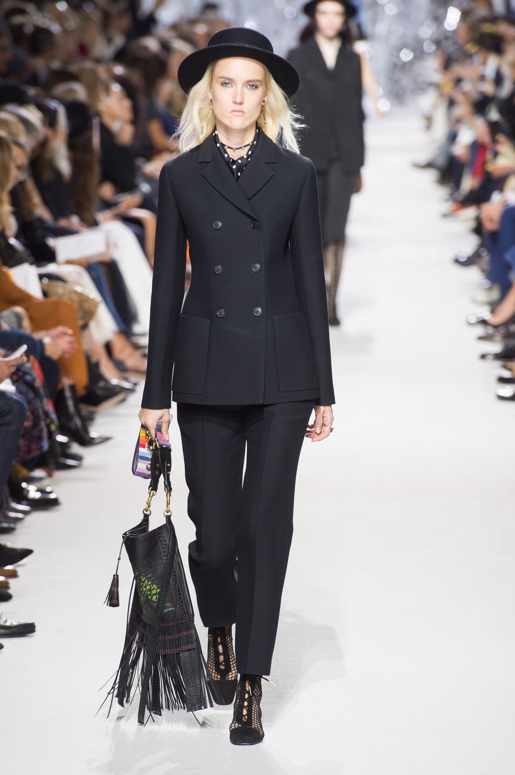 DIORもセール！24Cruise デニム効果 プリーツスカート RUNWAY セール】 デニムツイルギャザースカート （ロング・マキシ丈