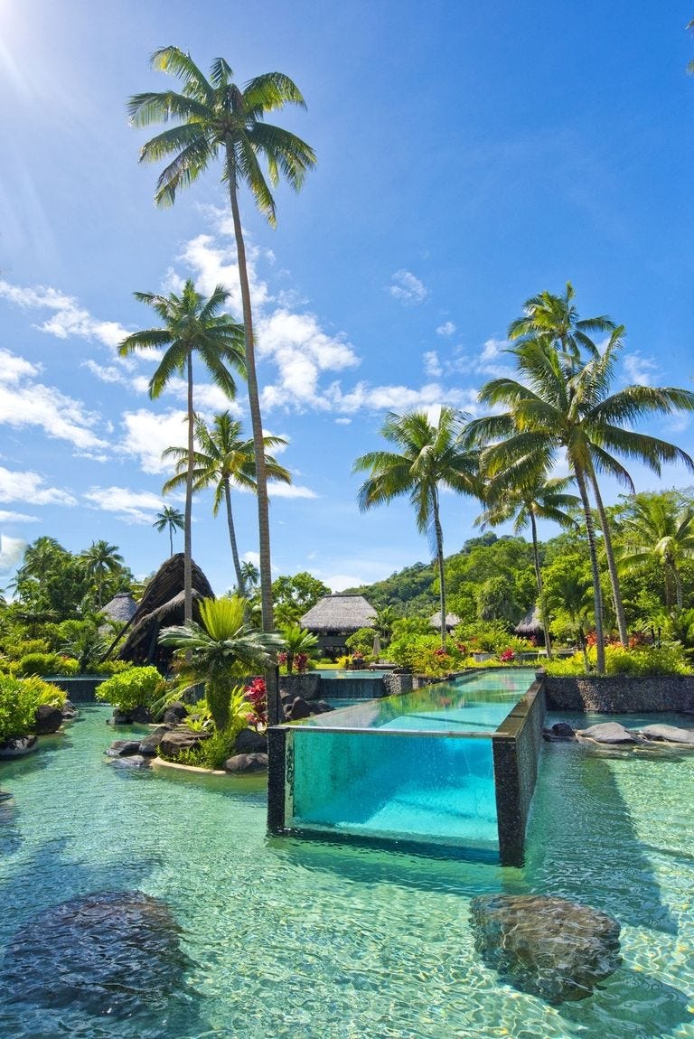 Swimming pool, Tropics, Resort, Palm tree, Tree, Vacation, Property, Arecales, Caribbean, Sky, 