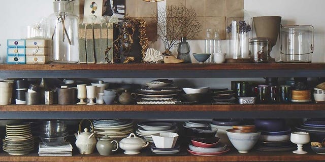 Serveware, Dishware, Porcelain, earthenware, Collection, Ceramic, Pottery, Shelf, Shelving, Artifact, 