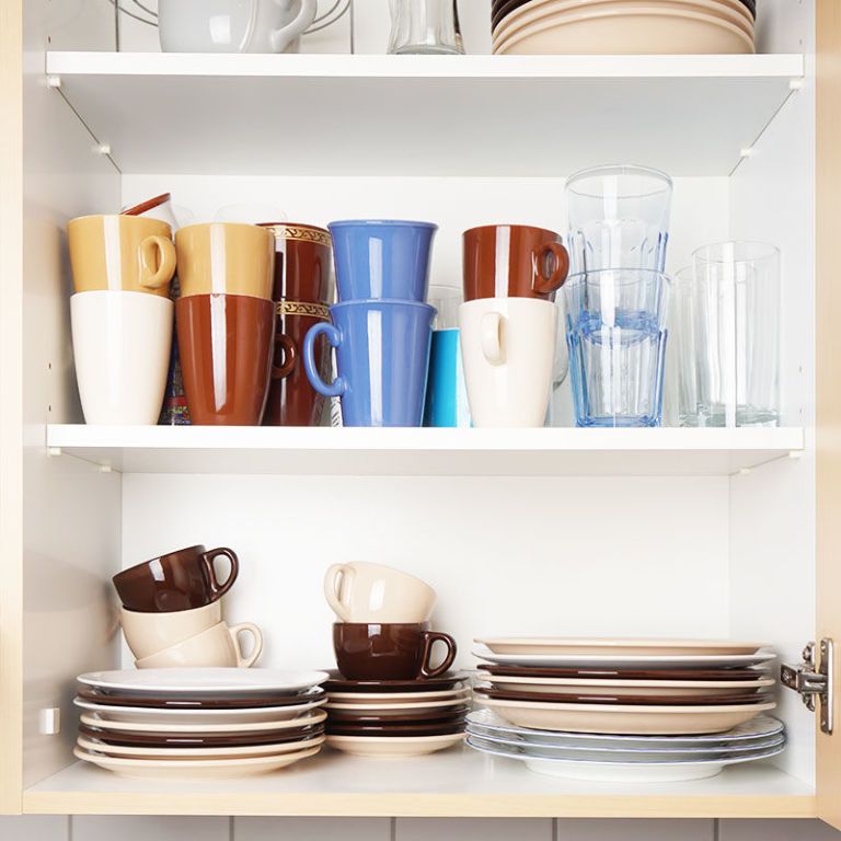 Shelf, Shelving, Furniture, Porcelain, Room, Tableware, Dishware, Wall, Cup, Drinkware, 