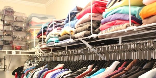 Textile, Retail, Clothes hanger, Shelf, Collection, Shelving, Market, Human settlement, Outlet store, Closet, 
